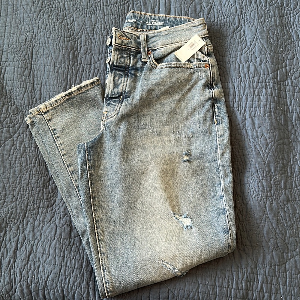 Old Navy OG Straight Distressed Jeans